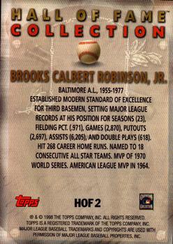 1999 Topps - Hall of Fame Collection #HOF2 Brooks Robinson  Back