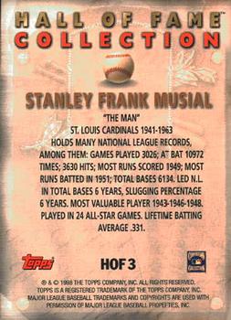 1999 Topps - Hall of Fame Collection #HOF3 Stan Musial  Back