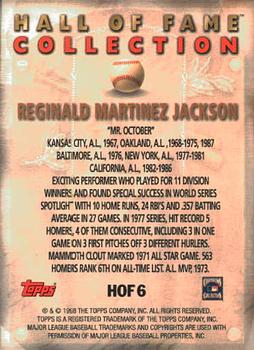 1999 Topps - Hall of Fame Collection #HOF6 Reggie Jackson  Back