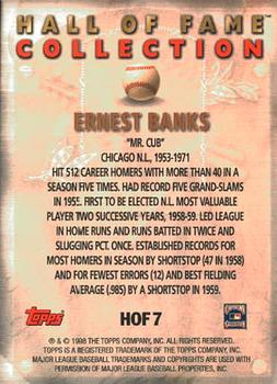 1999 Topps - Hall of Fame Collection #HOF7 Ernie Banks  Back