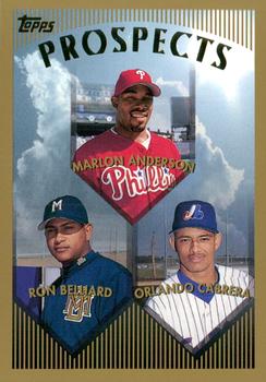 1999 Topps - MVP Promotion #NNO Marlon Anderson / Ron Belliard / Orlando Cabrera Front