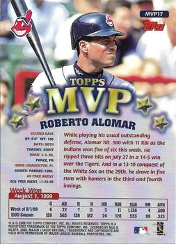 1999 Topps - Topps MVP Exchange #MVP17 Roberto Alomar  Back