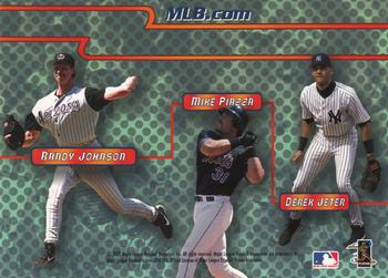 2002 MLB.com Information Card #NNO Sammy Sosa / Ichiro / Pedro Martinez / Randy Johnson / Mike Piazza / Derek Jeter Back