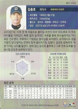 2015 SMG Ntreev Super Star Season 2 #SBC1502-035-BS Jong-Ho Kim Back