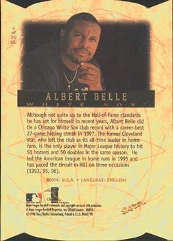 1998 Metal Universe - Universal Language #4 UL Albert Belle Back