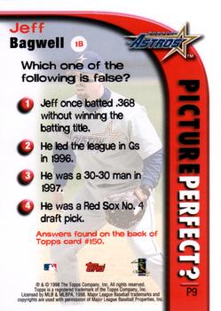 1999 Topps - Picture Perfect #P9 Jeff Bagwell Back