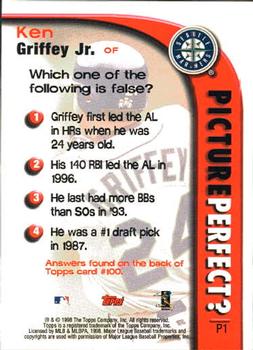 1999 Topps - Picture Perfect #P1 Ken Griffey Jr. Back