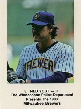 1983 Milwaukee Brewers Police - Winneconne Police Department #NNO Ned Yost Front