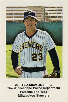 1983 Milwaukee Brewers Police - Winneconne Police Department #NNO Ted Simmons Front