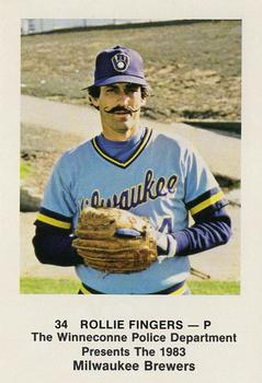 1983 Milwaukee Brewers Police - Winneconne Police Department #NNO Rollie Fingers Front