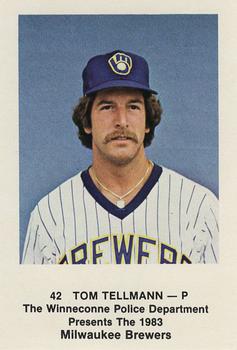 1983 Milwaukee Brewers Police - Winneconne Police Department #NNO Tom Tellmann Front
