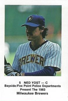 1983 Milwaukee Brewers Police - Bayside / Fox Point Police Departments #NNO Ned Yost Front