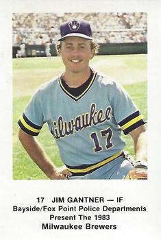 1983 Milwaukee Brewers Police - Bayside / Fox Point Police Departments #NNO Jim Gantner Front