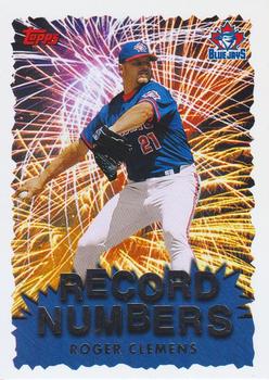 1999 Topps - Record Numbers #RN8 Roger Clemens Front