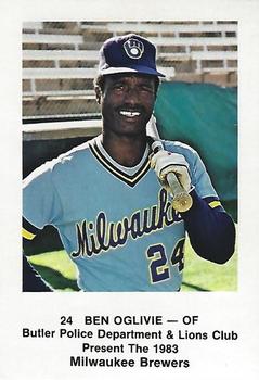 1983 Milwaukee Brewers Police - Butler Police Department #NNO Ben Oglivie Front