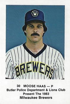 1983 Milwaukee Brewers Police - Butler Police Department #NNO Moose Haas Front