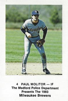 1983 Milwaukee Brewers Police - Medford Police Department #NNO Paul Molitor Front