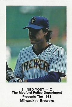 1983 Milwaukee Brewers Police - Medford Police Department #NNO Ned Yost Front