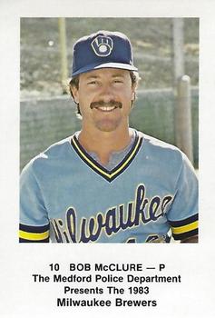 1983 Milwaukee Brewers Police - Medford Police Department #NNO Bob McClure Front
