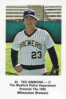 1983 Milwaukee Brewers Police - Medford Police Department #NNO Ted Simmons Front