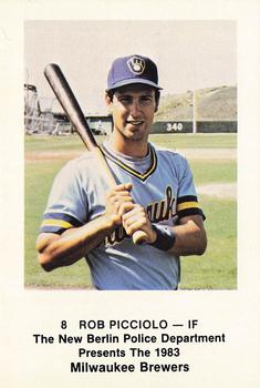 1983 Milwaukee Brewers Police - New Berlin Police Department #NNO Rob Picciolo Front