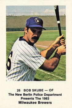 1983 Milwaukee Brewers Police - New Berlin Police Department #NNO Bob Skube Front
