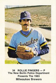 1983 Milwaukee Brewers Police - New Berlin Police Department #NNO Rollie Fingers Front