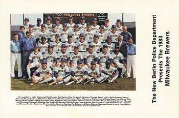 1983 Milwaukee Brewers Police - New Berlin Police Department #NNO Team Front
