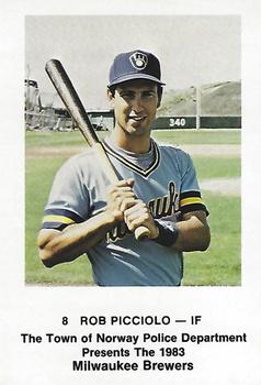 1983 Milwaukee Brewers Police - Town of Norway Police Department #NNO Rob Picciolo Front