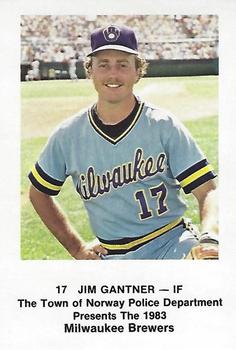 1983 Milwaukee Brewers Police - Town of Norway Police Department #NNO Jim Gantner Front