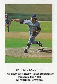 1983 Milwaukee Brewers Police - Town of Norway Police Department #NNO Pete Ladd Front