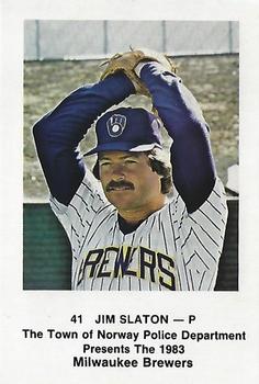 1983 Milwaukee Brewers Police - Town of Norway Police Department #NNO Jim Slaton Front
