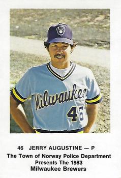 1983 Milwaukee Brewers Police - Town of Norway Police Department #NNO Jerry Augustine Front