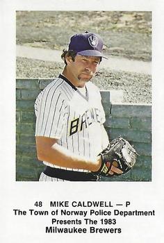 1983 Milwaukee Brewers Police - Town of Norway Police Department #NNO Mike Caldwell Front