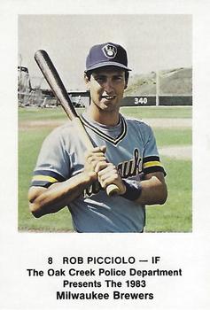 1983 Milwaukee Brewers Police - Oak Creek Police Department #NNO Rob Picciolo Front
