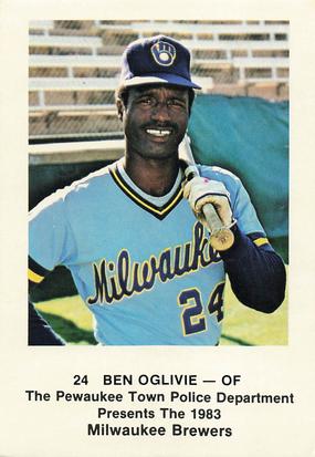 1983 Milwaukee Brewers Police - Pewaukee Town Police Department #NNO Ben Oglivie Front