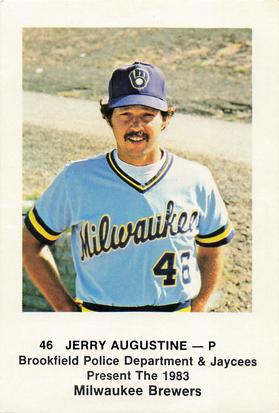 1983 Milwaukee Brewers Police - Pewaukee Town Police Department #NNO Jerry Augustine Front