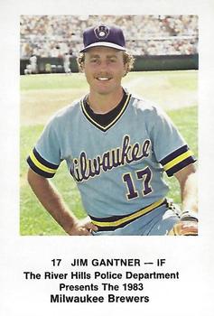 1983 Milwaukee Brewers Police - River Hills Police Department #NNO Jim Gantner Front