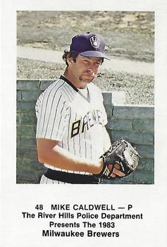 1983 Milwaukee Brewers Police - River Hills Police Department #NNO Mike Caldwell Front