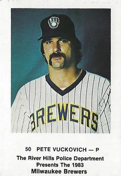 1983 Milwaukee Brewers Police - River Hills Police Department #NNO Pete Vuckovich Front