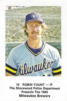 1983 Milwaukee Brewers Police - Shorewood Police Department #NNO Robin Yount Front