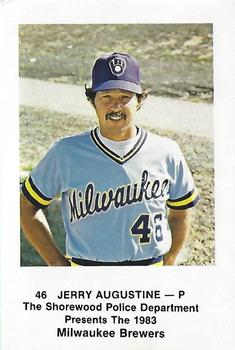 1983 Milwaukee Brewers Police - Shorewood Police Department #NNO Jerry Augustine Front