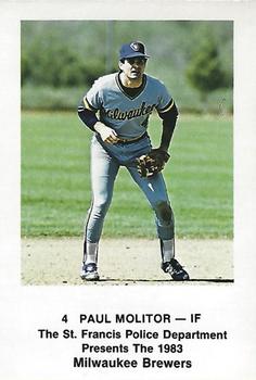 1983 Milwaukee Brewers Police - St. Francis Police Department #NNO Paul Molitor Front