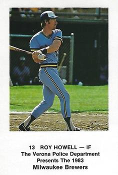 1983 Milwaukee Brewers Police - Verona Police Department #NNO Roy Howell Front