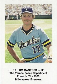 1983 Milwaukee Brewers Police - Verona Police Department #NNO Jim Gantner Front