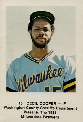 1983 Milwaukee Brewers Police - Washington County Sheriff's Department #NNO Cecil Cooper Front