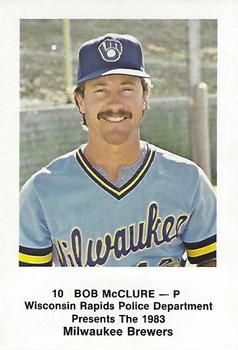 1983 Milwaukee Brewers Police - Wisconsin Rapids Police Department #NNO Bob McClure Front