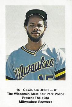1983 Milwaukee Brewers Police - Wisconsin State Fair Park Police #NNO Cecil Cooper Front