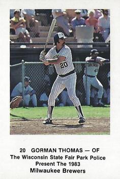 1983 Milwaukee Brewers Police - Wisconsin State Fair Park Police #NNO Gorman Thomas Front