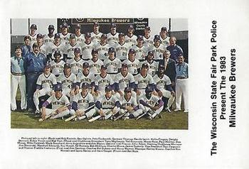 1983 Milwaukee Brewers Police - Wisconsin State Fair Park Police #NNO Team Photo/(Checklist back) Front
